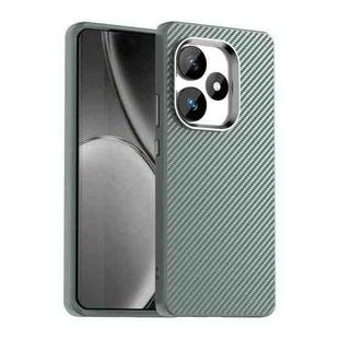 For Realme GT 6 Global Carbon Fiber Series IMD Phone Case(Grey)