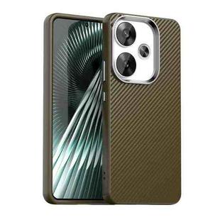 For Redmi Turbo 3 Carbon Fiber Series IMD Phone Case(Brown)