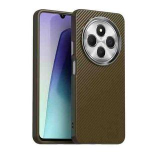 For Redmi 14R Carbon Fiber Series IMD Phone Case(Brown)