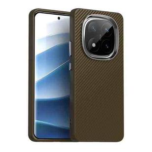 For Redmi Note 14 Pro+ 5G Carbon Fiber Series IMD Phone Case(Brown)
