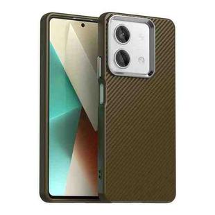 For Redmi Note 13 5G Carbon Fiber Series IMD Phone Case(Brown)