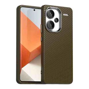 For Redmi Note 13 Pro+ Carbon Fiber Series IMD Phone Case(Brown)