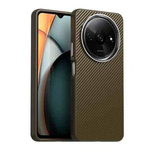 For Redmi A3 Carbon Fiber Series IMD Phone Case(Brown)