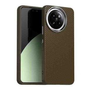 For Xiaomi 14 Civi Carbon Fiber Series IMD Phone Case(Brown)