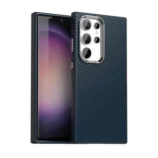 For Samsung Galaxy S23 Ultra 5G Carbon Fiber Series IMD Phone Case(Blue)