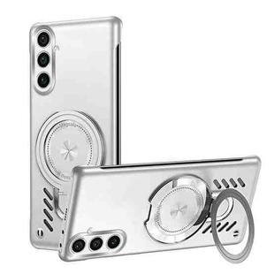 For Samsung Galaxy S24+ 5G Ice Sense Series Graphene Cooling MagSafe Holder Phone Case(Silver)