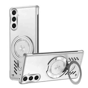 For Samsung Galaxy S23+ 5G Ice Sense Series Graphene Cooling MagSafe Holder Phone Case(Silver)