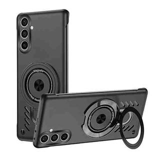 For Samsung Galaxy S23+ 5G Ice Sense Series Graphene Cooling MagSafe Holder Phone Case(Black)