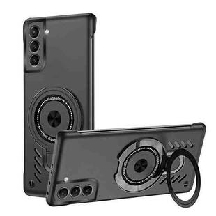 For Samsung Galaxy S21+ 5G Ice Sense Series Graphene Cooling MagSafe Holder Phone Case(Black)