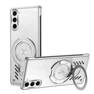 For Samsung Galaxy S25 5G Ice Sense Series Graphene Cooling MagSafe Holder Phone Case(Silver)
