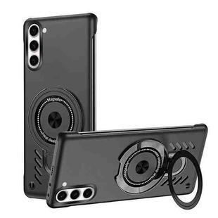 For Samsung Galaxy S25 5G Ice Sense Series Graphene Cooling MagSafe Holder Phone Case(Black)