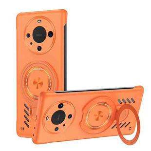 For Huawei Mate 60 Pro Ice Sense Series Graphene Cooling MagSafe Holder Phone Case(Orange)