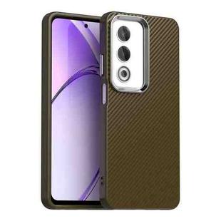 For OPPO A80 5G Carbon Fiber Series IMD Phone Case(Brown)