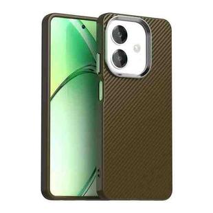 For OPPO A3 5G 2024 India Carbon Fiber Series IMD Phone Case(Brown)