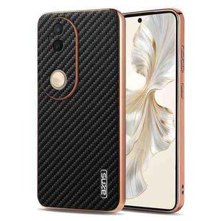 For vivo S20 AZNS Electroplated Edge Carbon Fiber Texture Phone Case(Black)