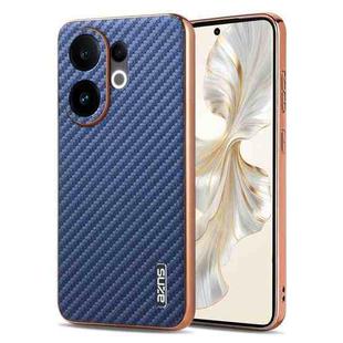 For vivo S30 AZNS Electroplated Edge Carbon Fiber Texture Phone Case(Blue)