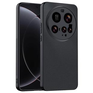 For Xiaomi 15 Ultra Ultra-thin Plain Skin Leather Phone Case(Black)