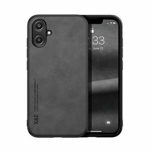 For Samsung Galaxy A06 5G Skin Feel Magnetic Leather Back Phone Case(Dark Grey)