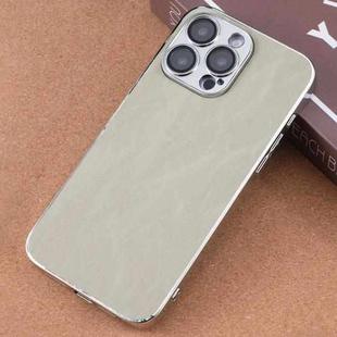 For iPhone 15 Pro Electroplating Snowflake PC Hybrid TPU Phone Case(Light Green)