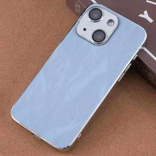 For iPhone 15 Electroplating Snowflake PC Hybrid TPU Phone Case(Blue)