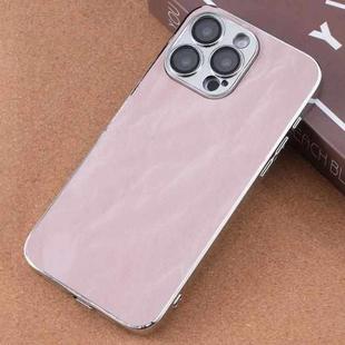 For iPhone 14 Pro Max Electroplating Snowflake PC Hybrid TPU Phone Case(Pink)