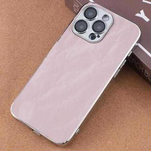 For iPhone 12 Pro Electroplating Snowflake PC Hybrid TPU Phone Case(Pink)