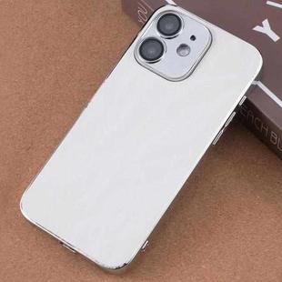 For iPhone 12 Electroplating Snowflake PC Hybrid TPU Phone Case(White)