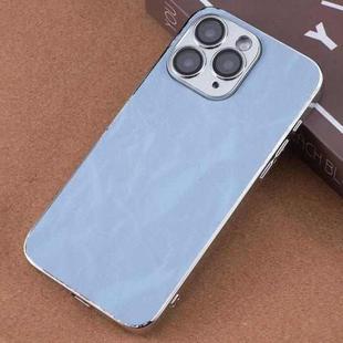 For iPhone 11 Pro Max Electroplating Snowflake PC Hybrid TPU Phone Case(Blue)