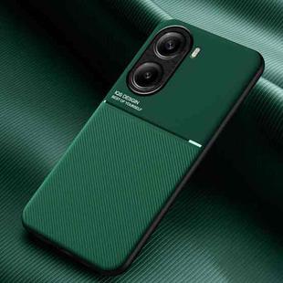 For Redmi Turbo 4 Classic Tilt Strip Grain Magnetic PC Hybrid TPU Phone Case(Green)