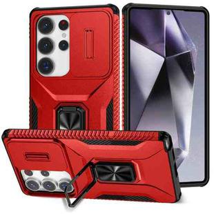 For Samsung Galaxy S25 Ultra 5G Sliding Camshield Holder Phone Case(Red)