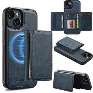 For iPhone 13 mini LC.IMEEKE L5 Series Detachable RFID Card Bag Magsafe Phone Case(Blue)