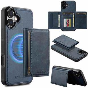 For iPhone 17 LC.IMEEKE L5 Series Detachable RFID Card Bag Magsafe Phone Case(Blue)