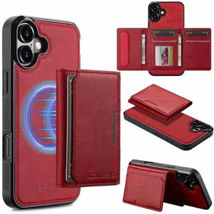 For iPhone 17 LC.IMEEKE L5 Series Detachable RFID Card Bag Magsafe Phone Case(Red)