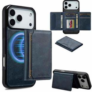 For iPhone 17 Pro LC.IMEEKE L5 Series Detachable RFID Card Bag Magsafe Phone Case(Blue)