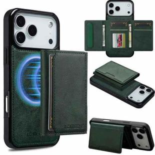 For iPhone 17 Pro LC.IMEEKE L5 Series Detachable RFID Card Bag Magsafe Phone Case(Green)