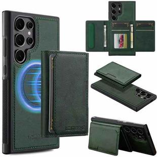 For Samsung Galaxy S23 Ultra 5G LC.IMEEKE L5 Series Detachable RFID Card Bag Magsafe Phone Case(Green)