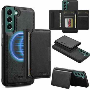 For Samsung Galaxy S21+ 5G LC.IMEEKE L5 Series Detachable RFID Card Bag Magsafe Phone Case(Black)