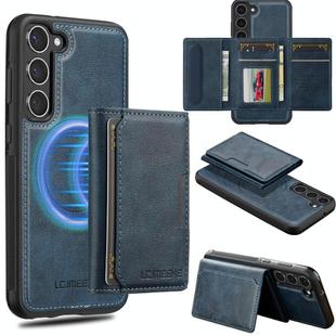 For Samsung Galaxy S25+ 5G LC.IMEEKE L5 Series Detachable RFID Card Bag Magsafe Phone Case(Blue)