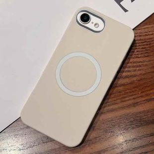 For iPhone 7 / 8 / SE 2020 2022 Leather Texture Design MagSafe Full Coverage Phone Case(White)
