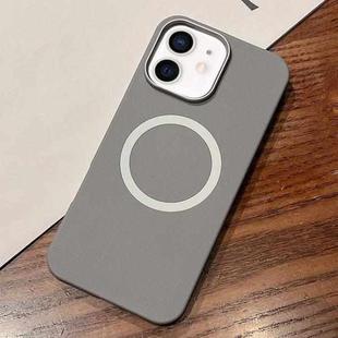 For iPhone 11 Leather Texture Design MagSafe Full Coverage Phone Case(Grey)