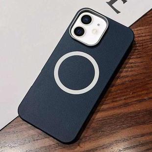For iPhone 11 Leather Texture Design MagSafe Full Coverage Phone Case(Blue)