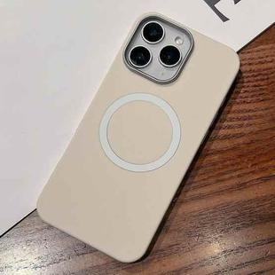 For iPhone 11 Pro Max Leather Texture Design MagSafe Full Coverage Phone Case(White)