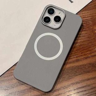 For iPhone 11 Pro Max Leather Texture Design MagSafe Full Coverage Phone Case(Grey)