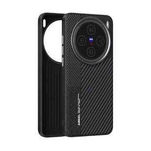 For vivo X200 ABEEL 6D Micro Relief MagSafe Magnetic Phone Case(Carbon Fiber Black)