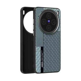 For vivo X200 ABEEL 6D Micro Relief MagSafe Magnetic Phone Case(Carbon Fiber Blue)