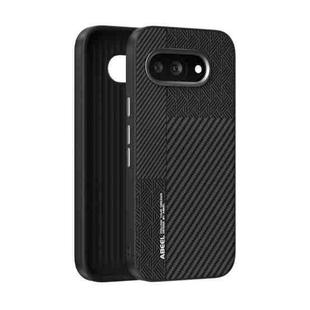 For Google Pixel 9a ABEEL 6D Micro Relief MagSafe Magnetic Phone Case(Carbon Fiber Black)