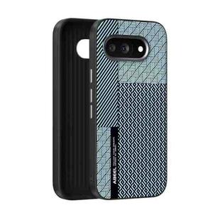 For Google Pixel 9a ABEEL 6D Micro Relief MagSafe Magnetic Phone Case(Carbon Fiber Blue)