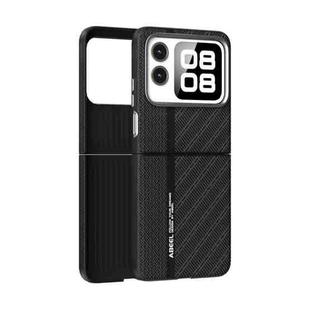 For Huawei nova Flip ABEEL 6D Micro Relief MagSafe Magnetic Phone Case(Black)