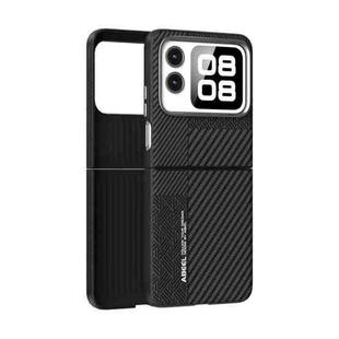 For Huawei nova Flip ABEEL 6D Micro Relief MagSafe Magnetic Phone Case(Carbon Fiber Black)