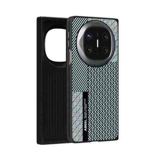 For Huawei Mate X6 ABEEL 6D Micro Relief MagSafe Magnetic Phone Case(Carbon Fiber Blue)